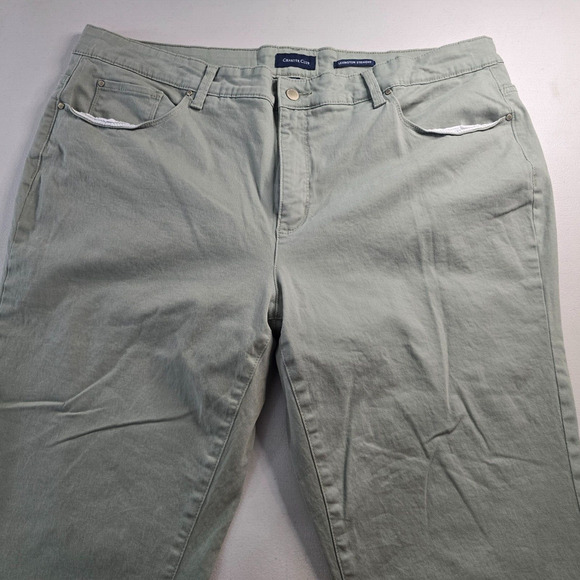 Charter Club Pants Women's 22W Green Lexington Straight Ankle - Picture 12 of 16